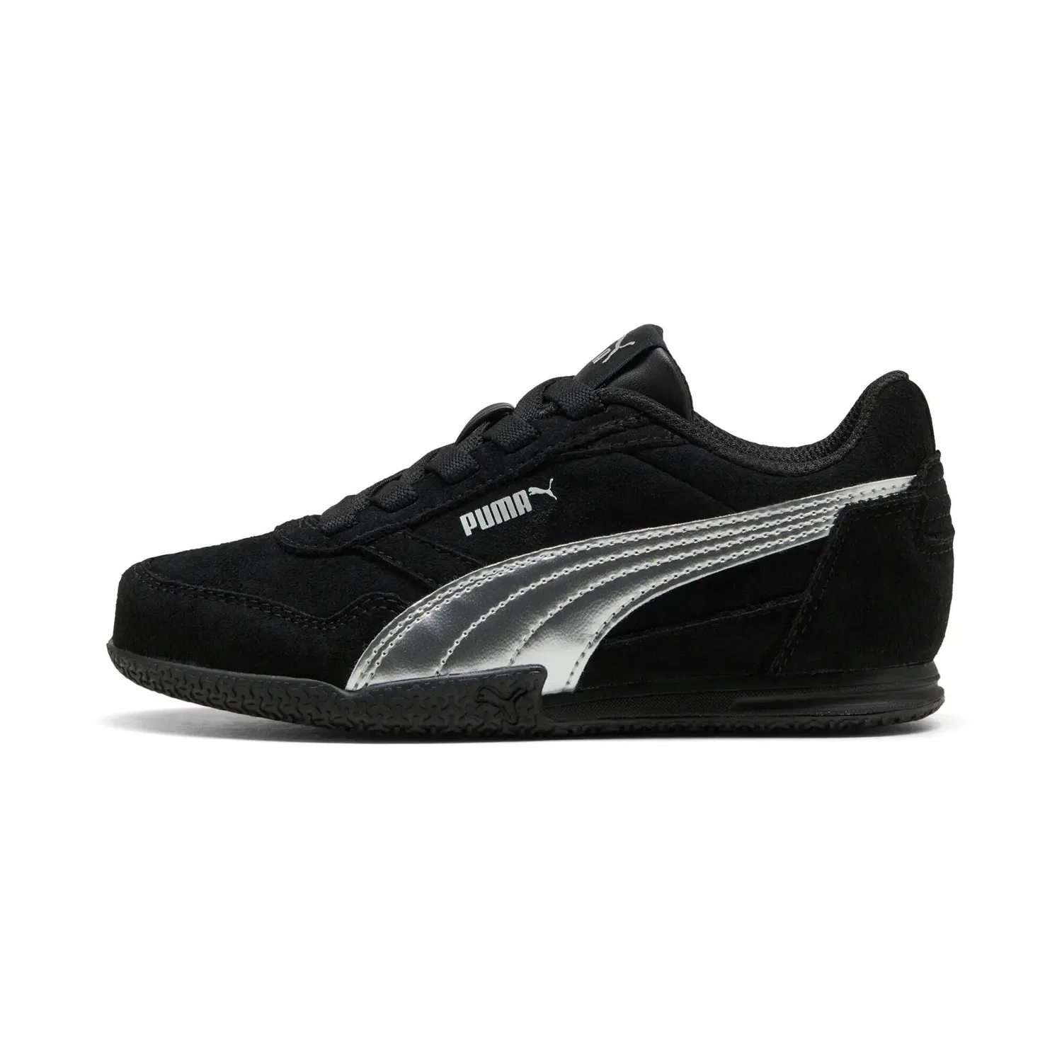 Детские кроссовки с металлическим блеском BellaDonna SD Metallic AC Puma, Schwarz Silber