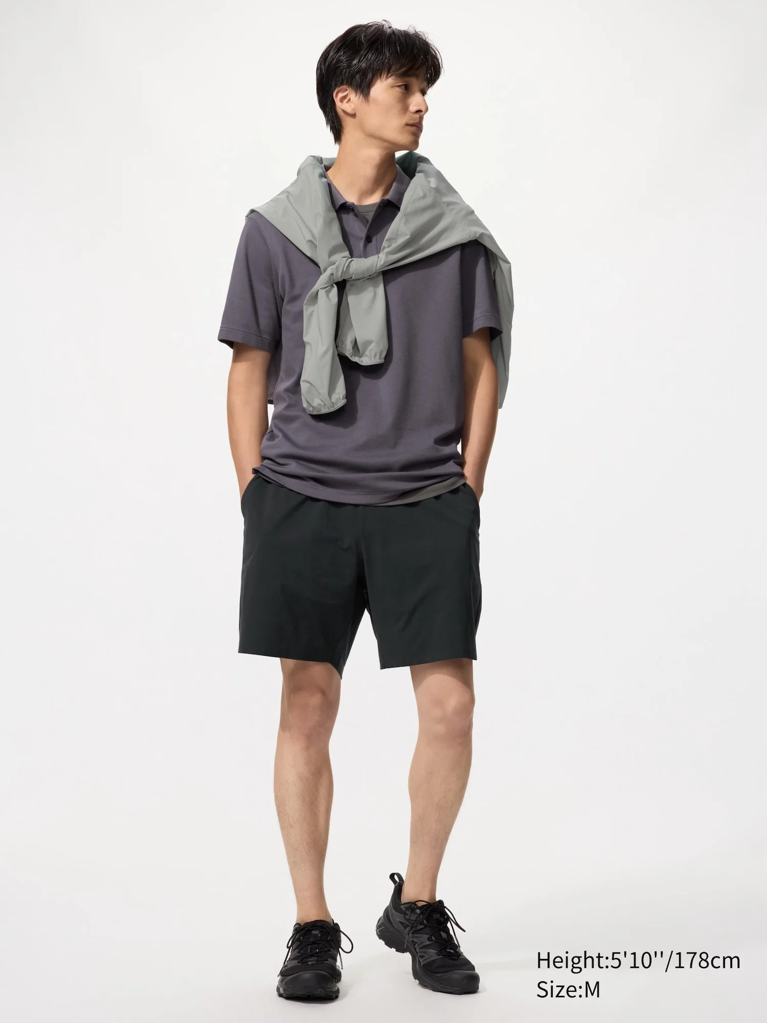 Шорты Uniqlo Ultra Stretch Active, 09 черный — фото 2