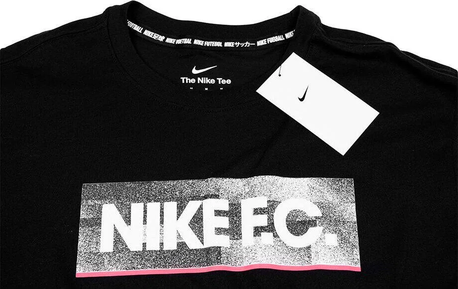 Мужская хлопковая футболка с принтом Fc, Nike, Цвет: Schwarz