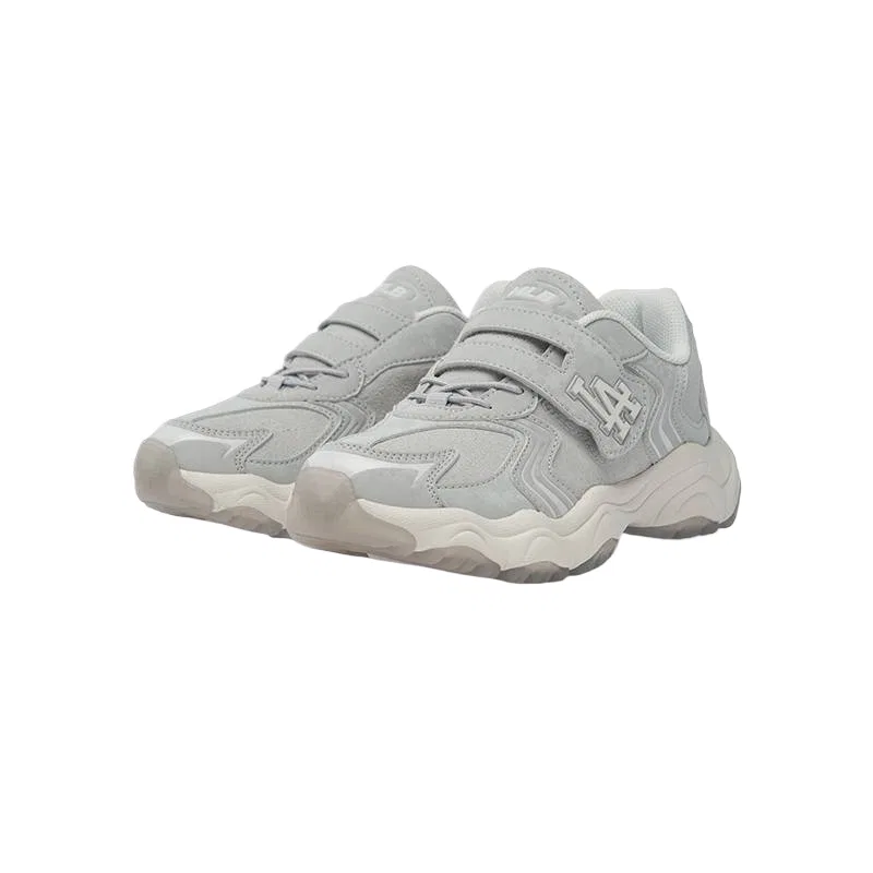Детские повседневные кеды из экокожи Gray MLB KIDS — фото 3