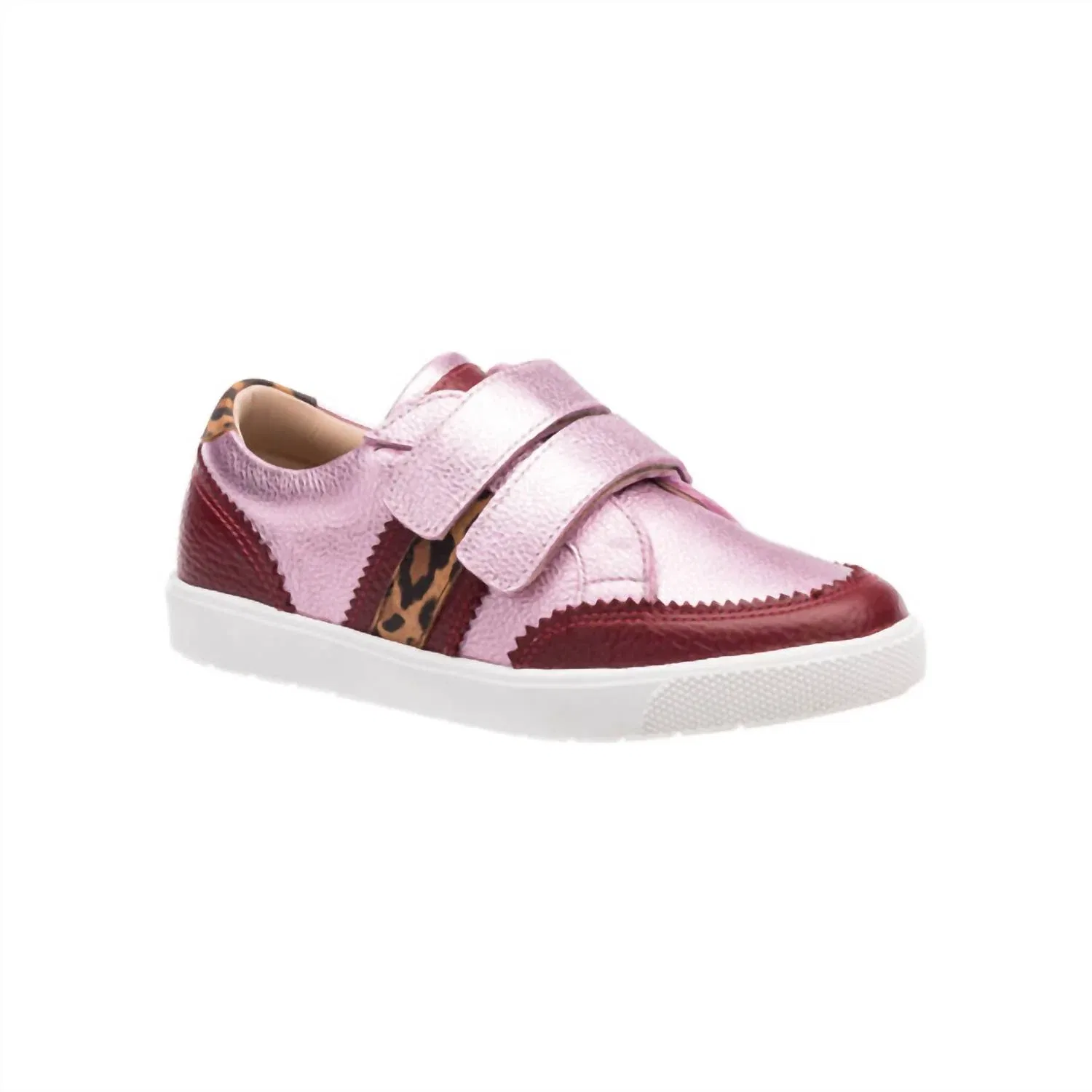 Детские кроссовки для девочек на двух липучках Marti Sneaker Elephantito, розовый — фото 2
