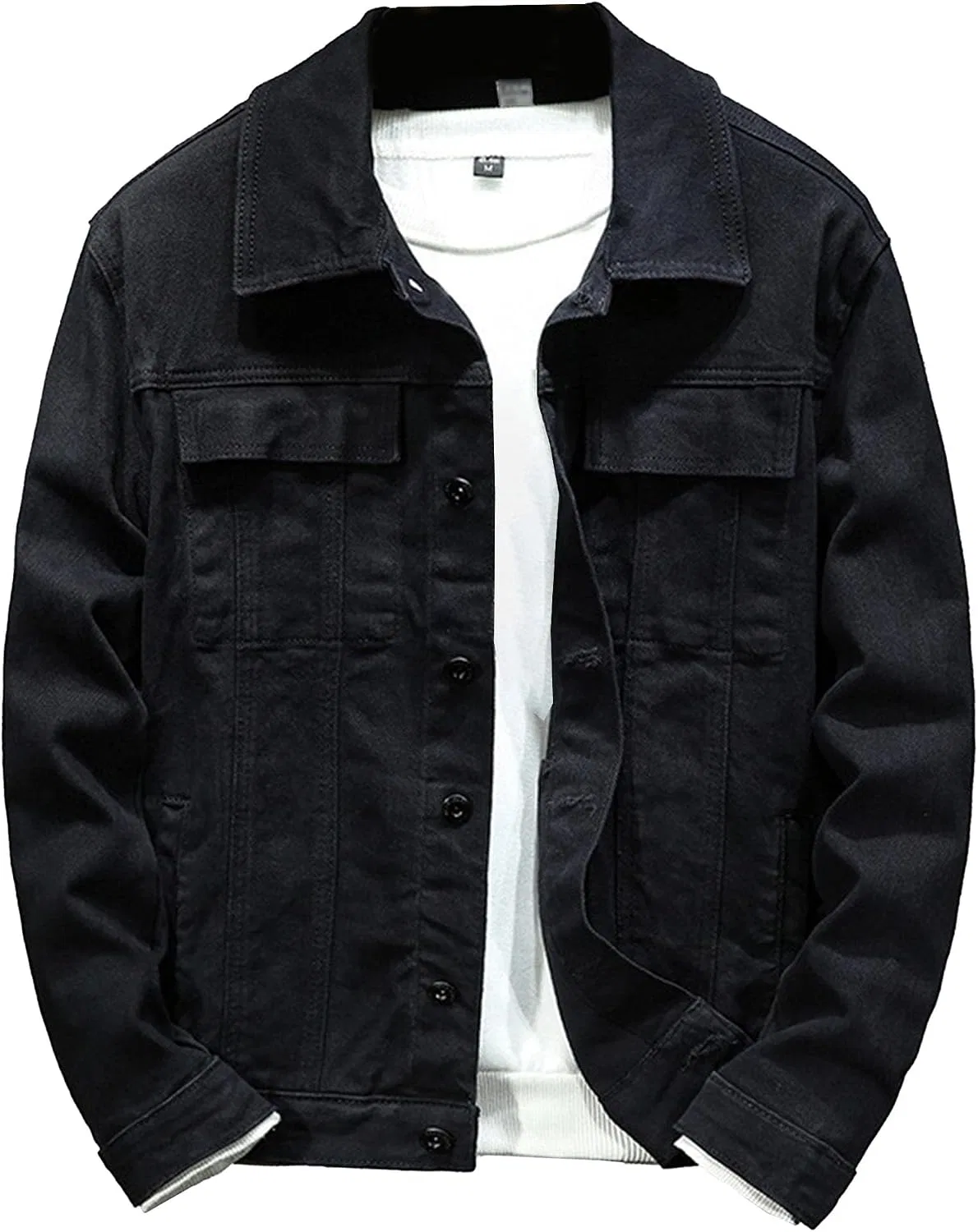 Мужская джинсовая куртка Slim Fit Trucker Coat, чёрный