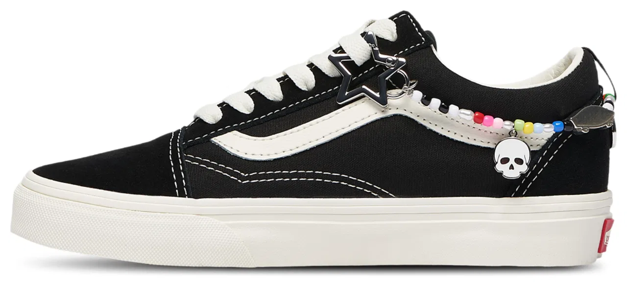 Кроссовки для мальчиков Old Skool Vans, цвет Marshmallow/Charms Black — фото 2
