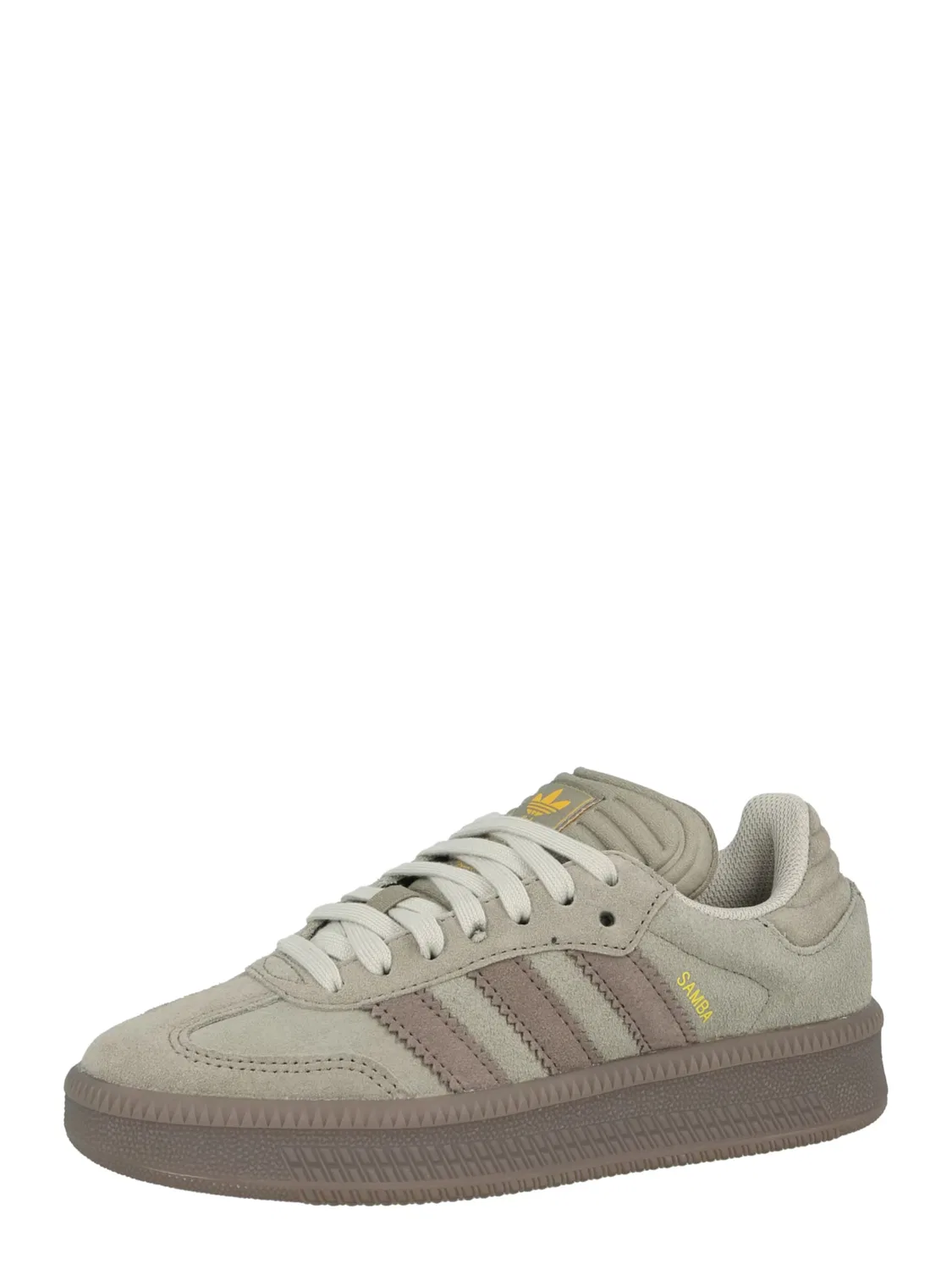 Кроссовки Adidas Originals SAMBA XLG в бежевом и дымчато-сером цветах