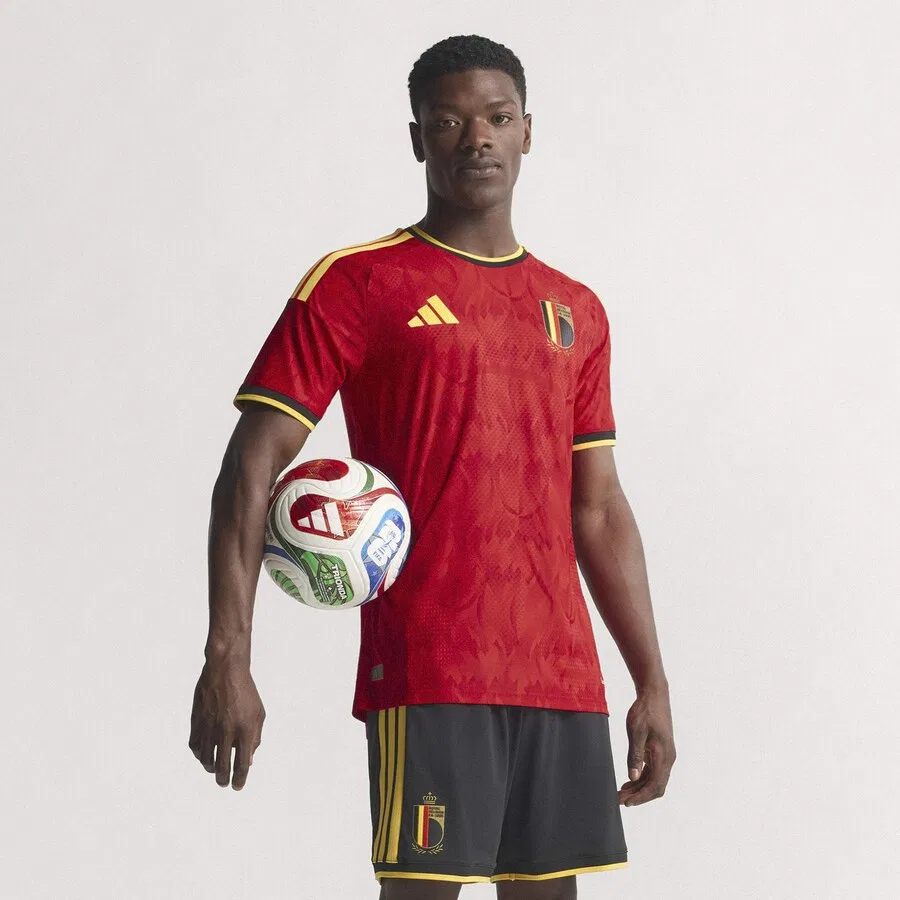 Футболка ADIDAS PERFORMANCE Performance Shirt 'Belgium 26 Home Authentic' красного цвета