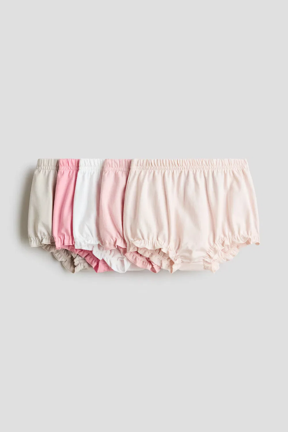 Комплект из 5 свободных брюк из хлопкового трикотажа H&M, Hellrosa/Beige