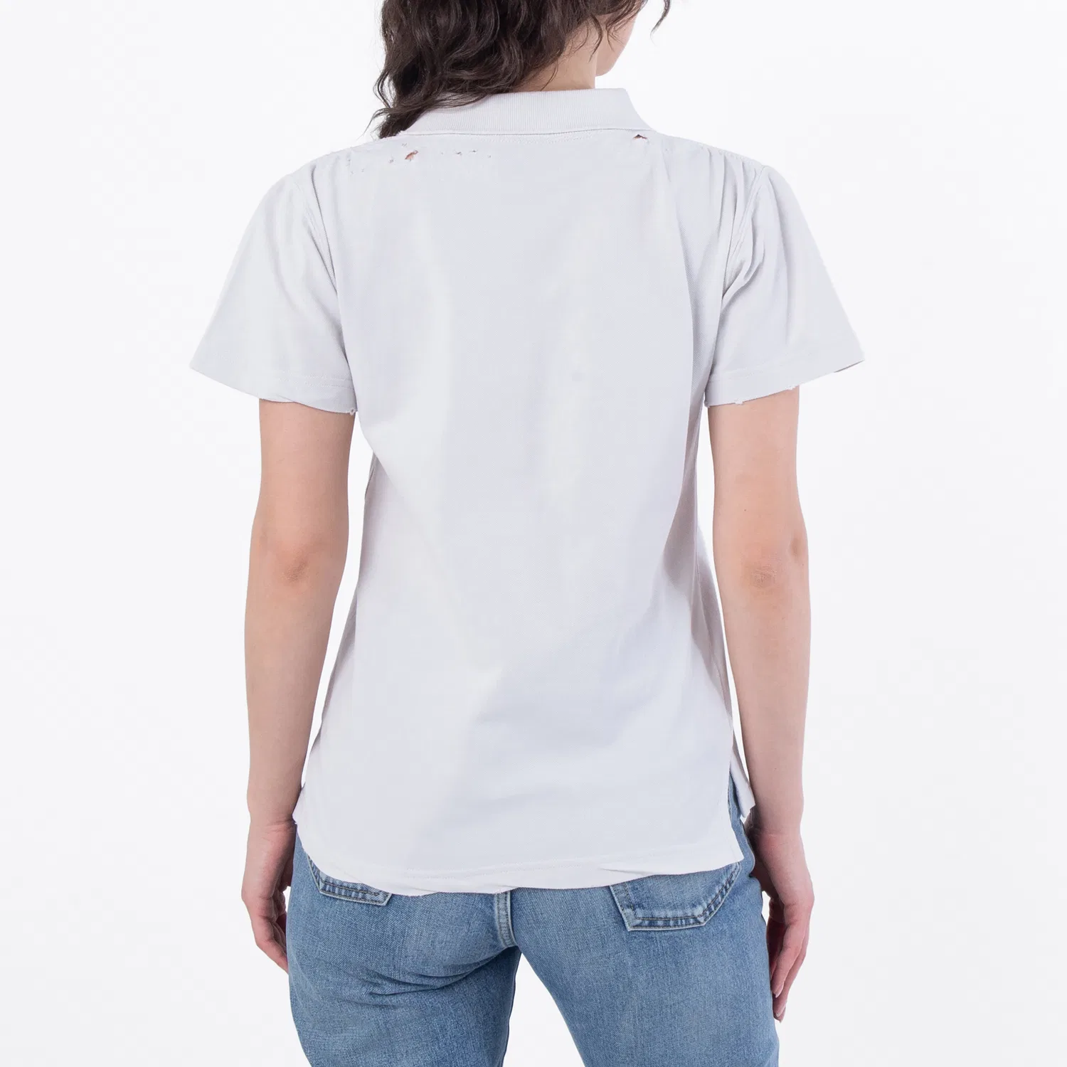 Поло с коротким рукавом Slim-Fit Short Sleeve Polo Shirt Balenciaga, Dirty White — фото 4