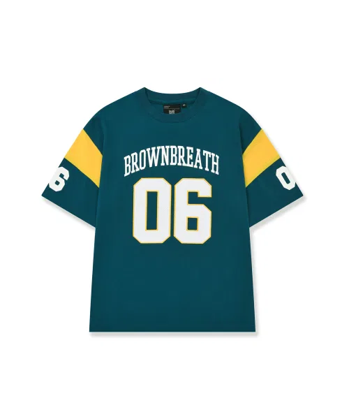 Детская футболка с контрастной сетчатой вставкой BROWNBREATH KIDS BB06 Mesh Panel Tee, Green — фото 2