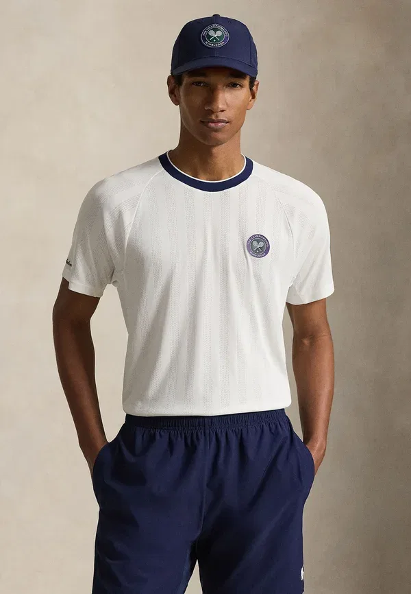 Футболка с принтом Wimbledon performance t-shirt, Polo Ralph Lauren, Ceramic White, белый