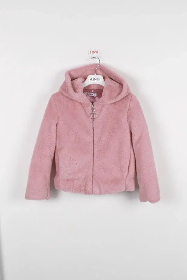 Детское пальто для девочек с текстурированным плюшем Incity, Pink