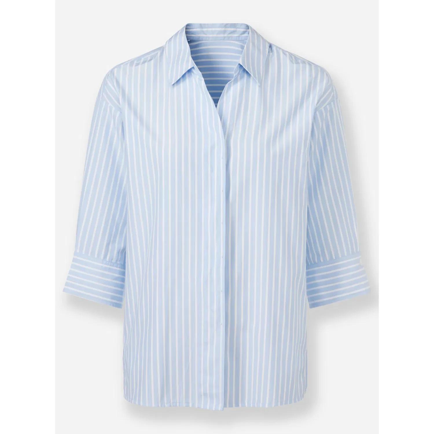 Женская блузка с принтом в полоску heine, White/Light Blue Striped — фото 4