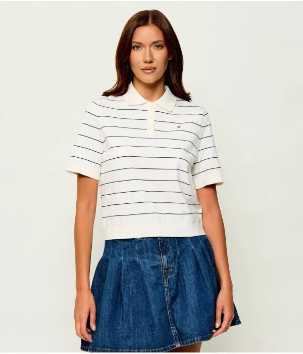 Женское поло Regular Fit Tommy Hilfiger, Écru