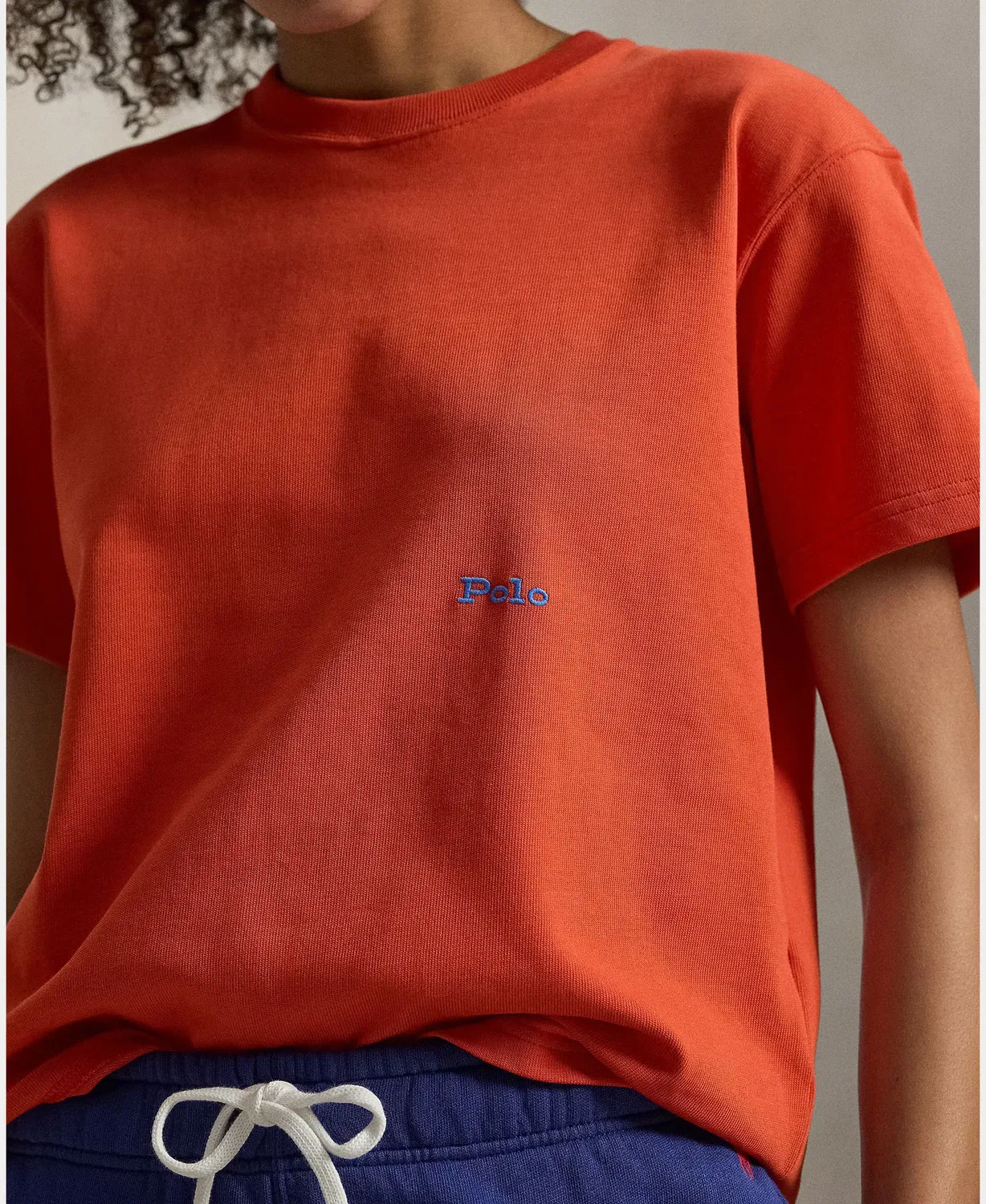 Женская футболка хлопковая Polo Ralph Lauren, Naranja Fuerte — фото 3
