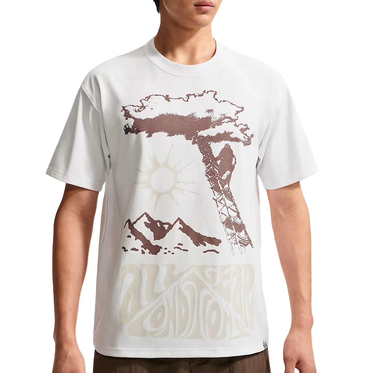 Мужская футболка с быстросохнущей технологией Nike ACG DRI FIT, Цвет Mountain Peak White