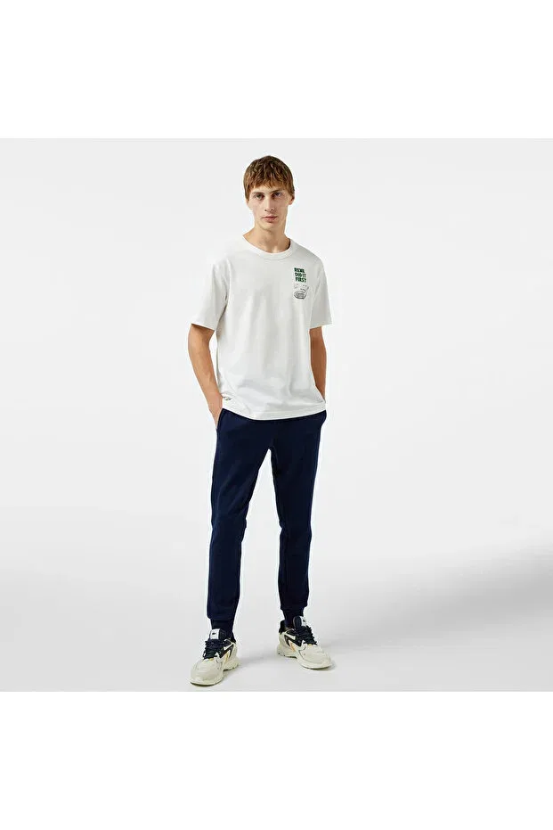 Футболка женская Lacoste White, хлопковая, базовая — фото 3