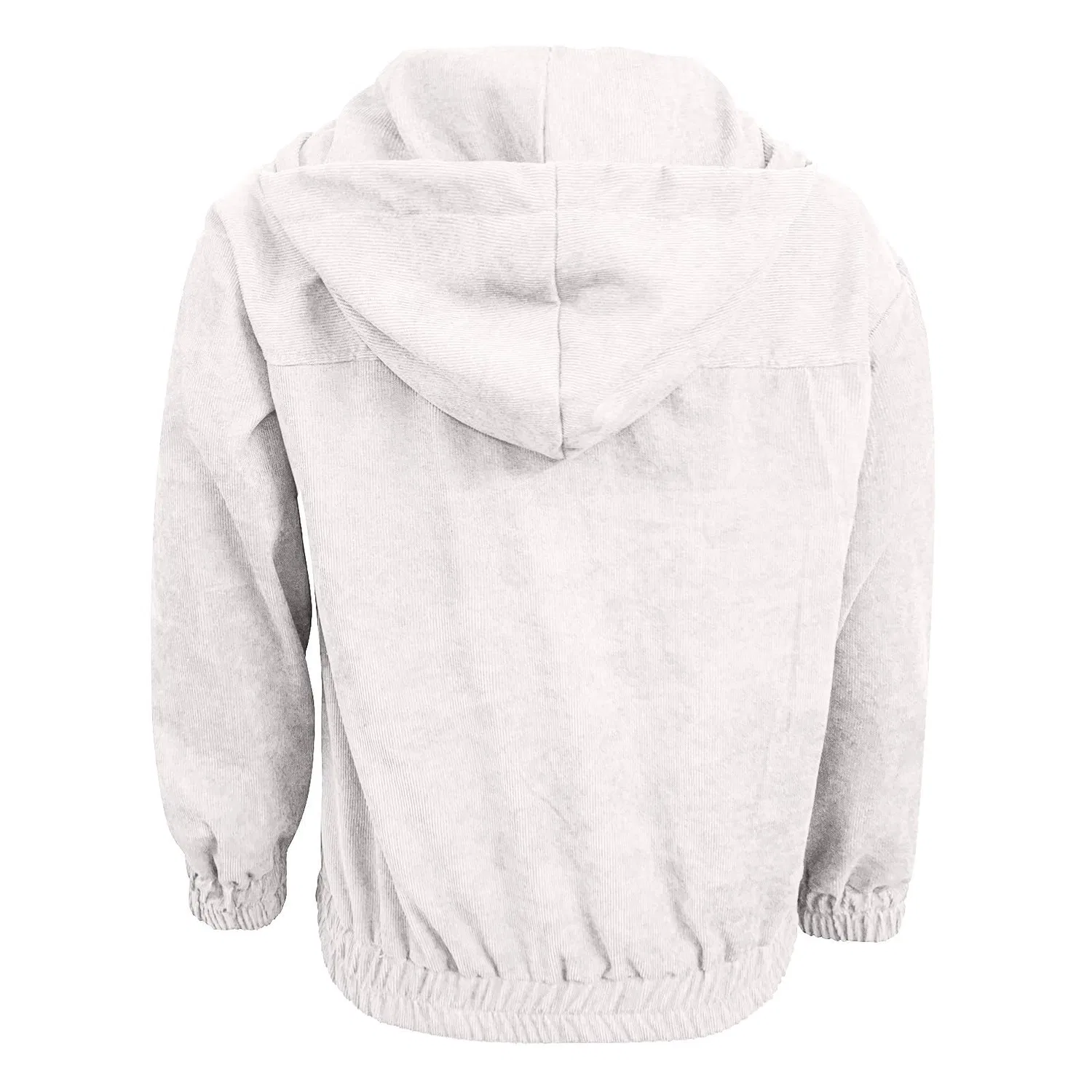 Женское пальто из вельвета с молнией Shacket Zip Up, bianco — фото 3