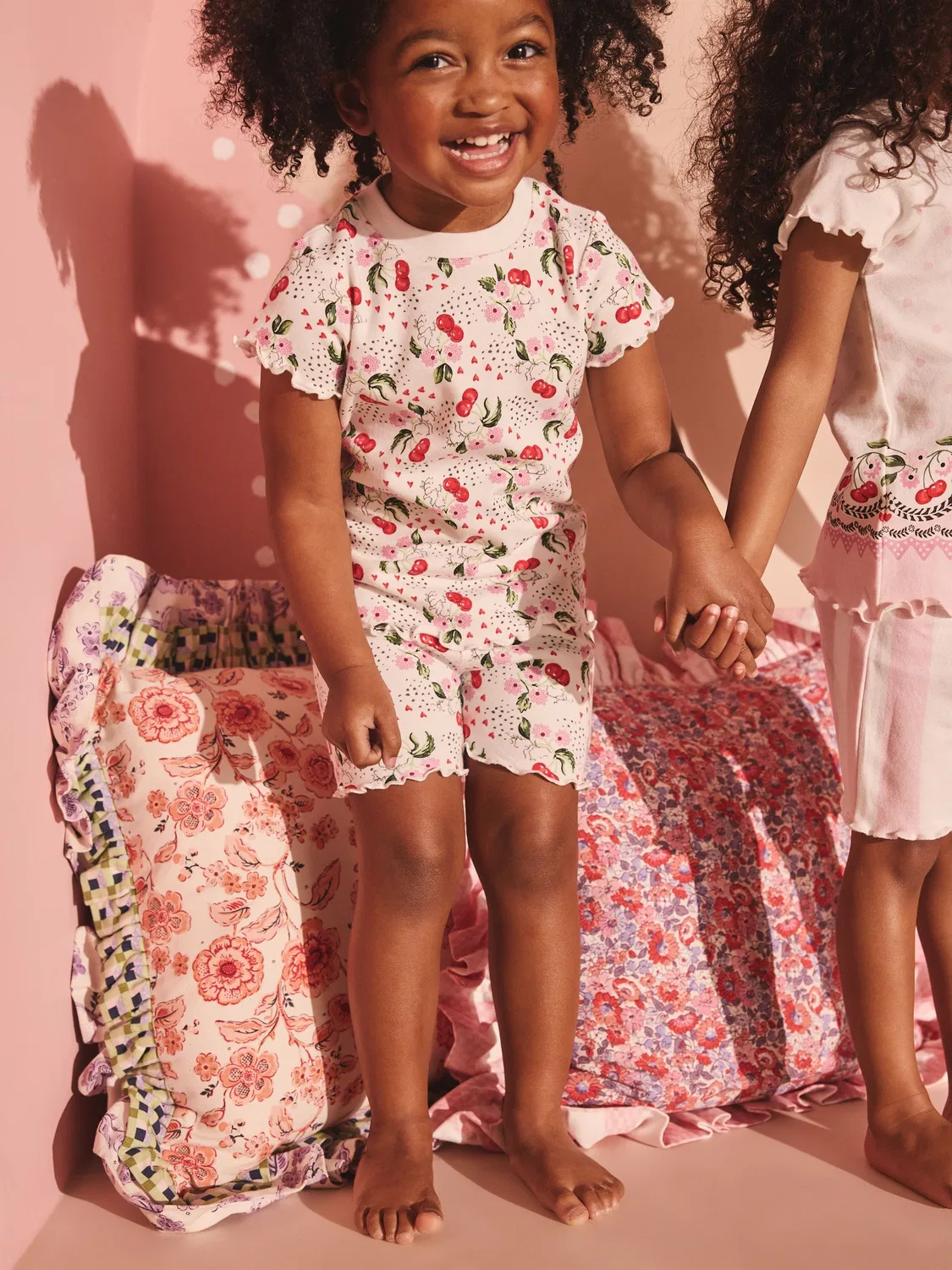 Пижама детская Cherry Print, 3 шт, Cath Kidston, розовый/белый — фото 3