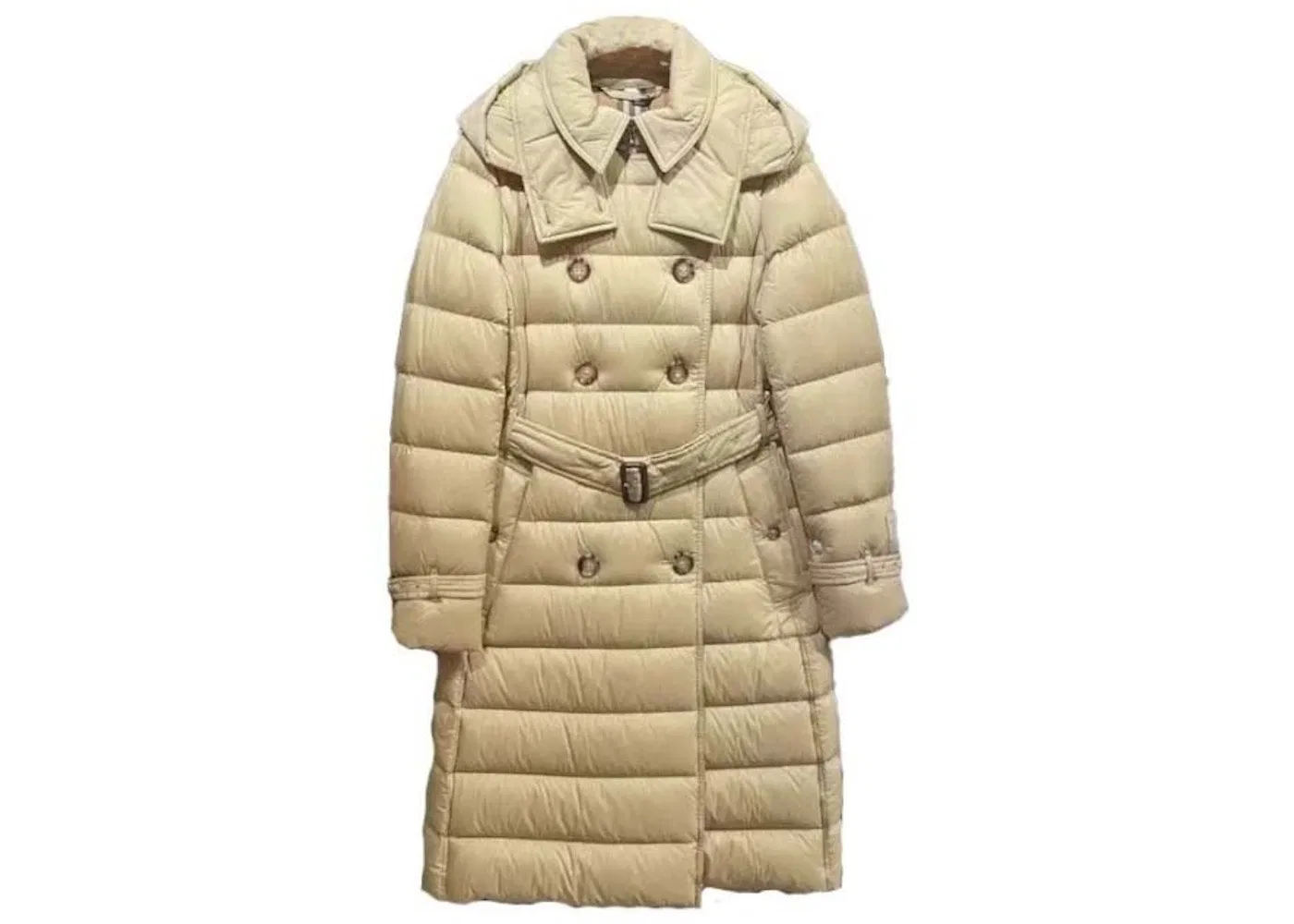 Женская куртка-пуховик с капюшоном Down Jacket Burberry, Honey