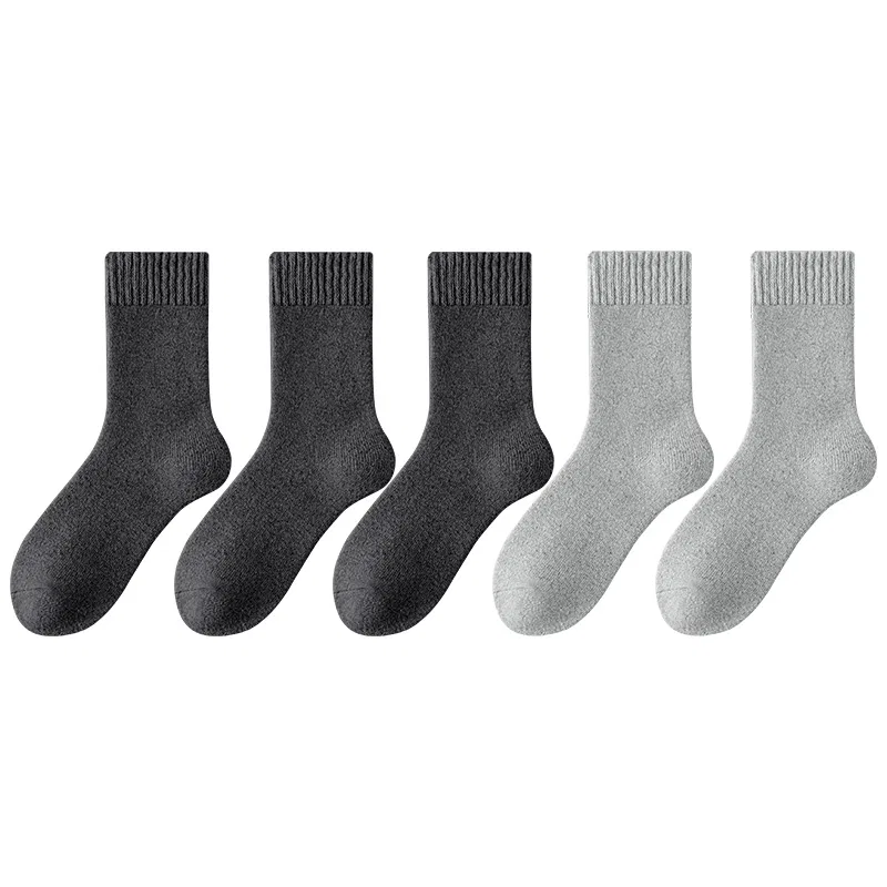 Детские носки-комплект из 5 пар, Unisex Crew Socks, MIIOW, 5 Pack (Dark Gray 3+Light Gray 2)