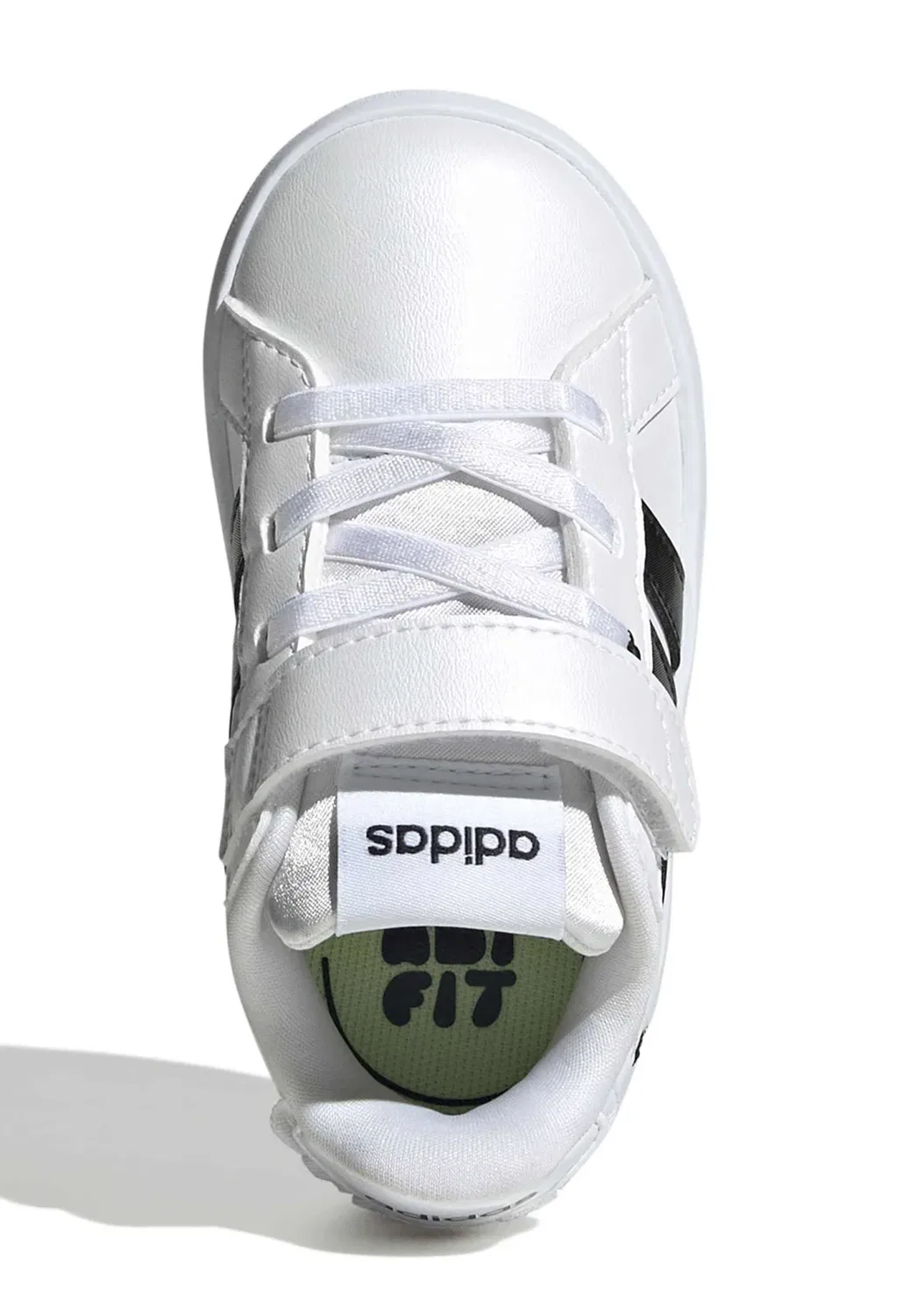 Кроссовки Grand Court 3.0 для девочек - тренировочные кроссовки Adidas Performance, Ftwr White Core Black Hi Res Yellow — фото 3