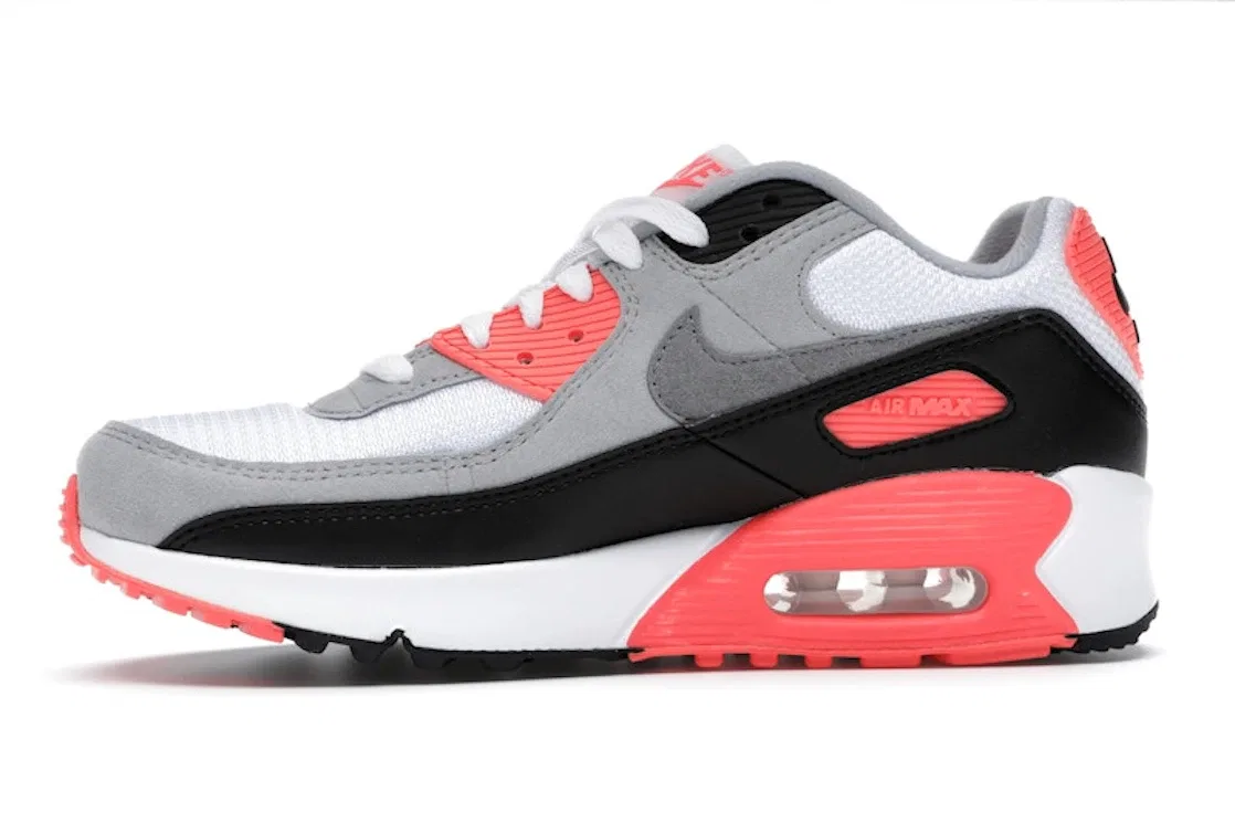 Детские кроссовки Lifestyle с технологией Max Air Nike Air Max 90, White/Black-Cool Grey-Radiant Red — фото 3