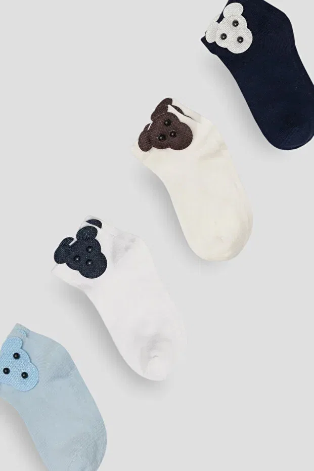 Детский комплект носочков-пинеток для мальчиков с мишкой Defne Baby, Multicolor — фото 3