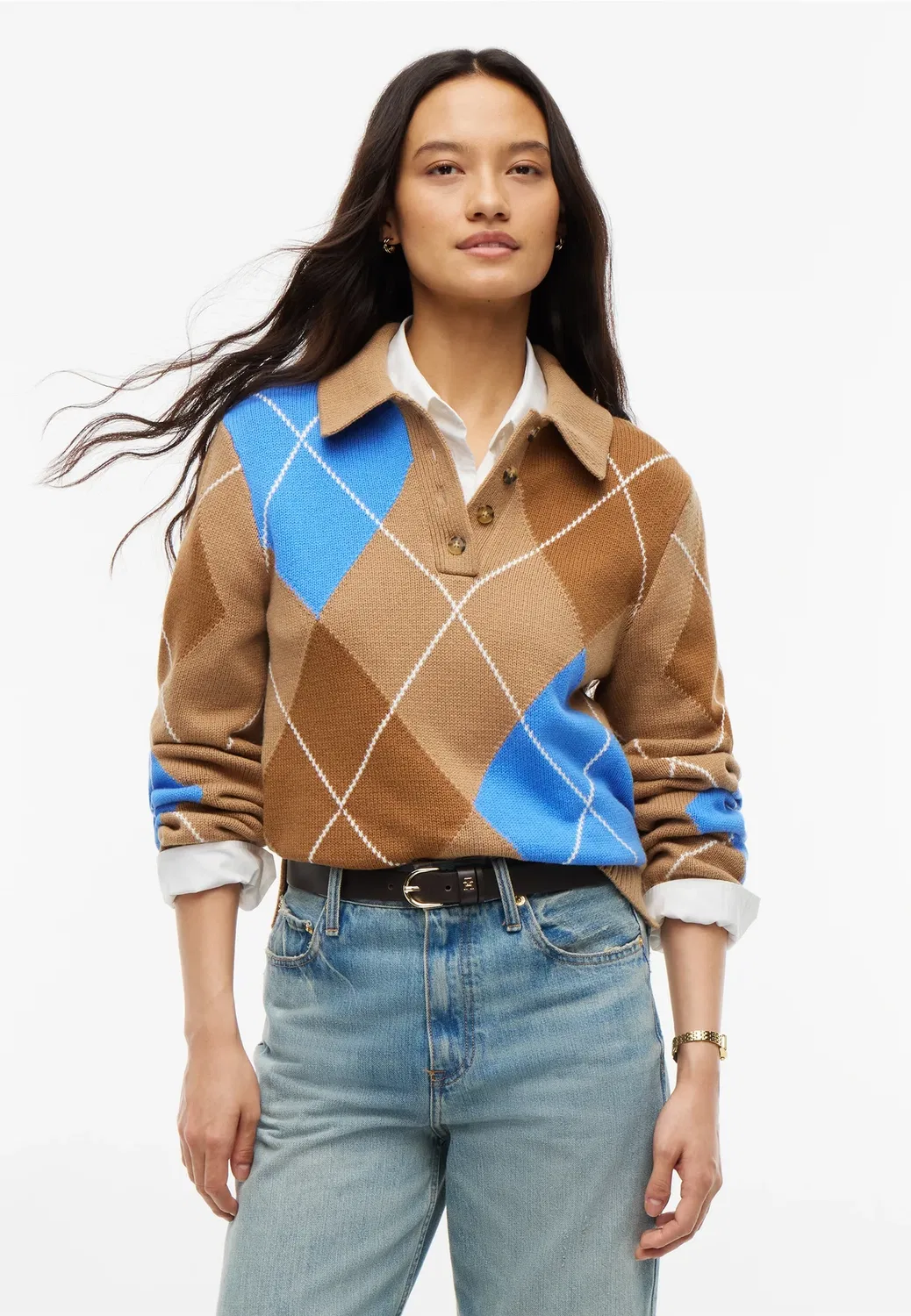 Футболка с длинным рукавом в стиле «аргайл» Tommy Hilfiger, Safari Canvas Argyle