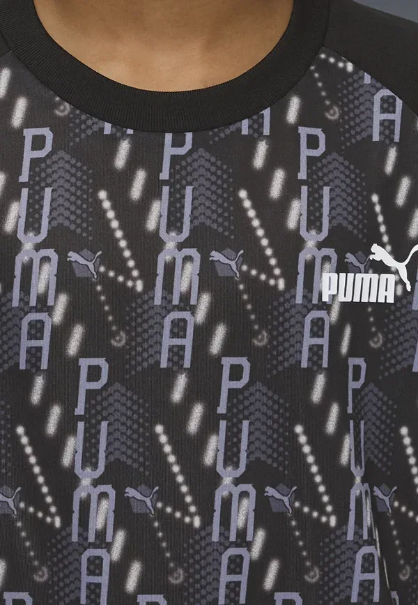 Комплект из футболки и шорт с принтом Tad ess aop poly tee and shorts set Puma, черный