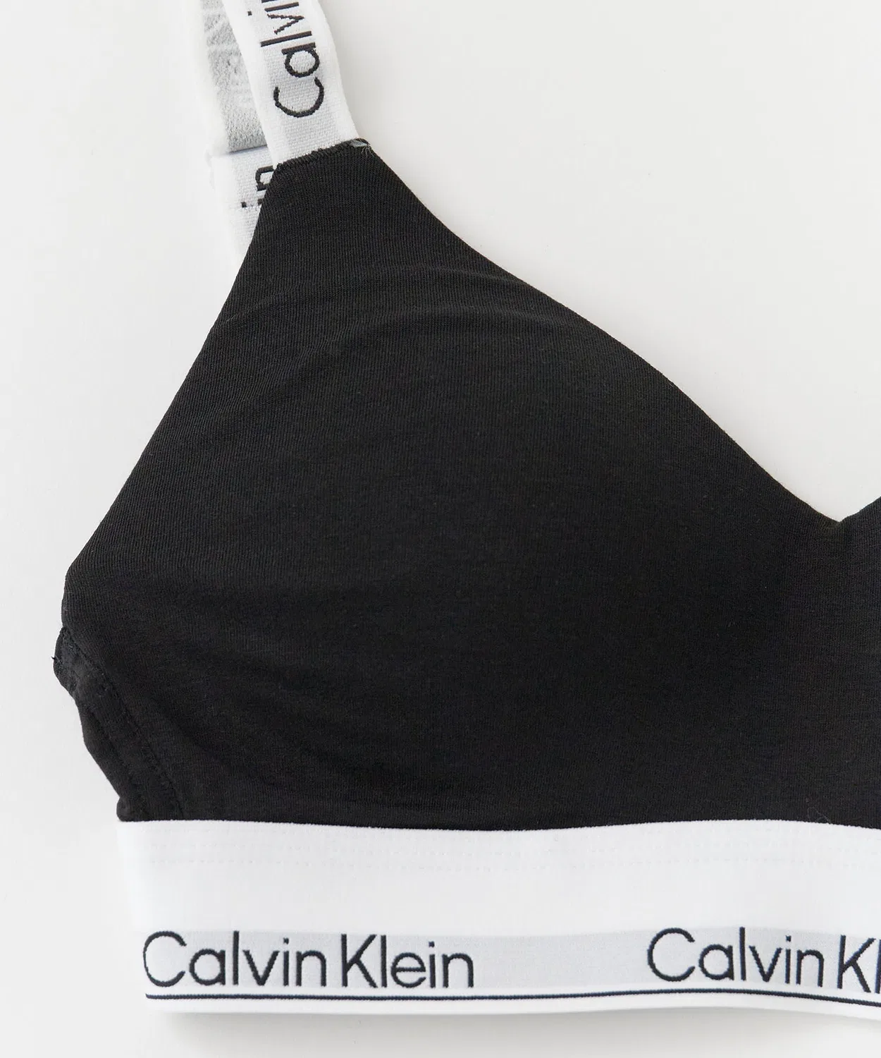 Женский бралетт с логотипом на талии и плечах, с паддами Calvin Klein, Black — фото 3