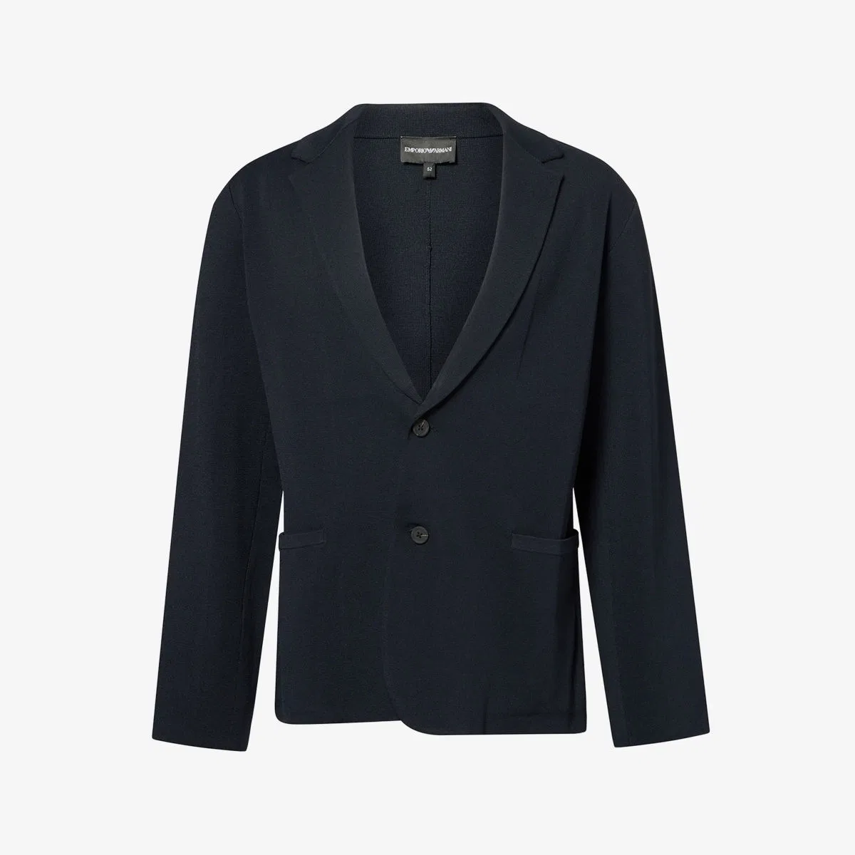 Однобортная вязаная дорожная куртка Emporio Armani
