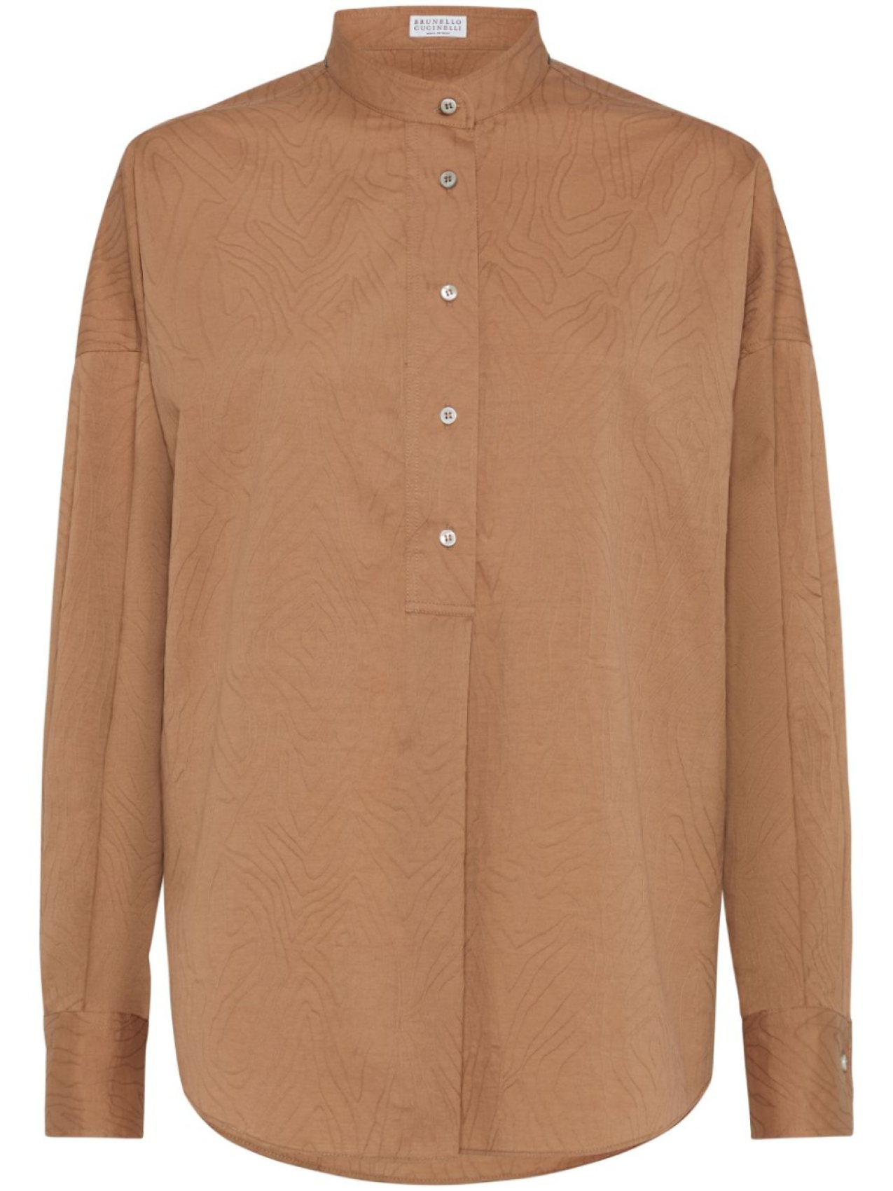 

Brunello Cucinelli рубашка с декором Monili, коричневый