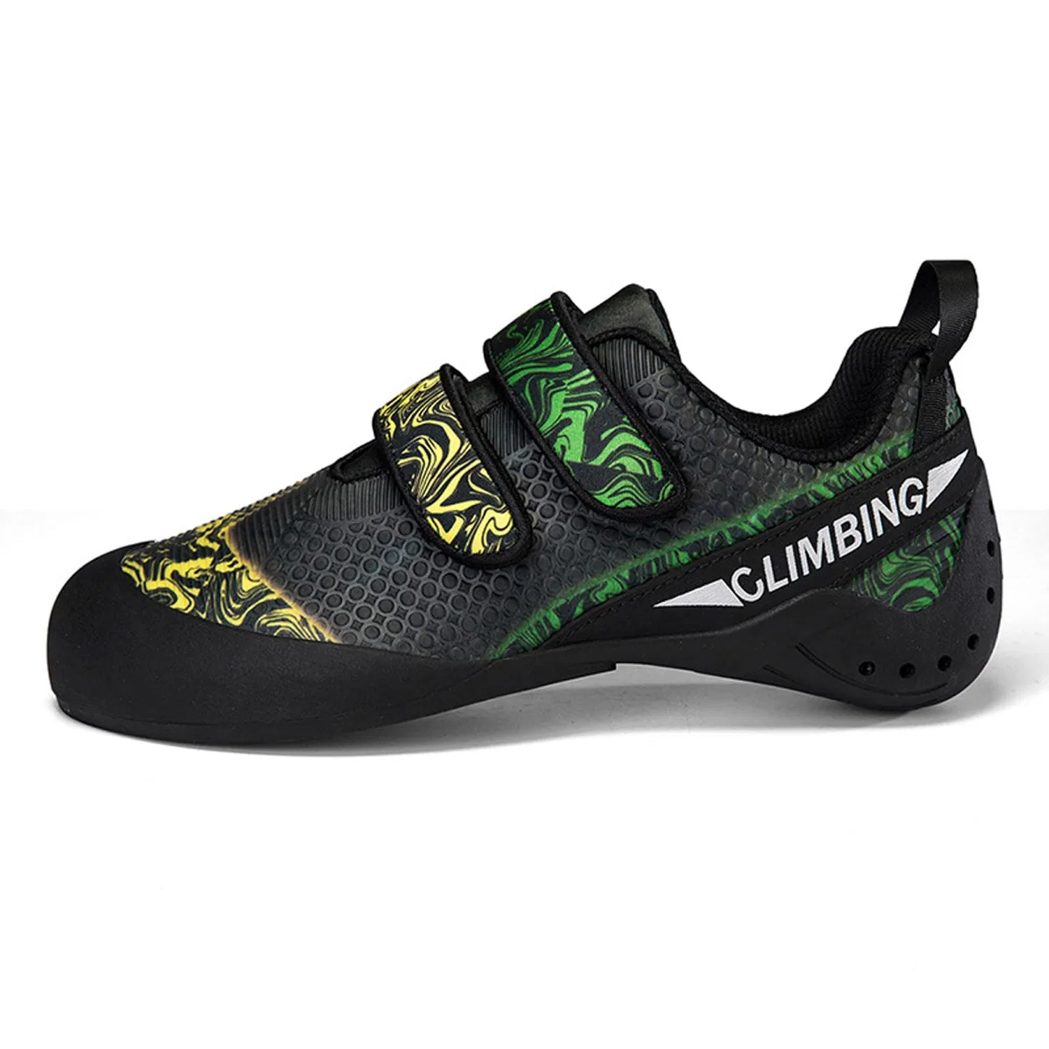 Детские кроссовки для скалолазания с нескользящей подошвой Blissbuilt, Black Green Yellow