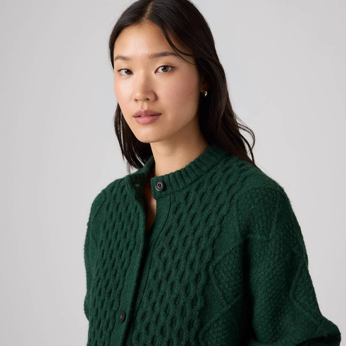 Кардиган Charlotte с круглым вырезом Levi's, Pine Grove Heather - Green — фото 2