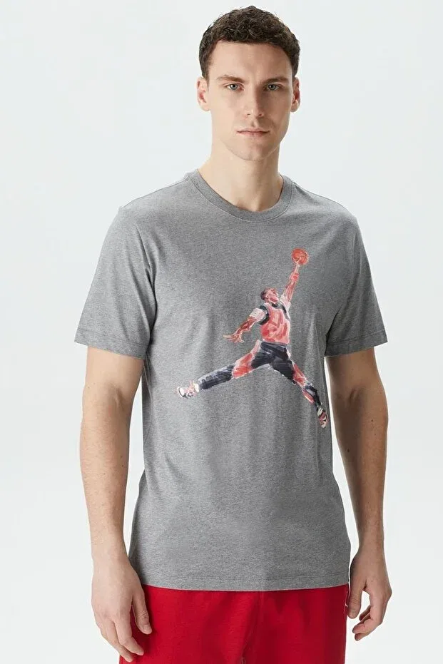 Женская футболка с принтом Jordan Brand Jumpman Watercolor Graphic Tshirt Nike, Gray