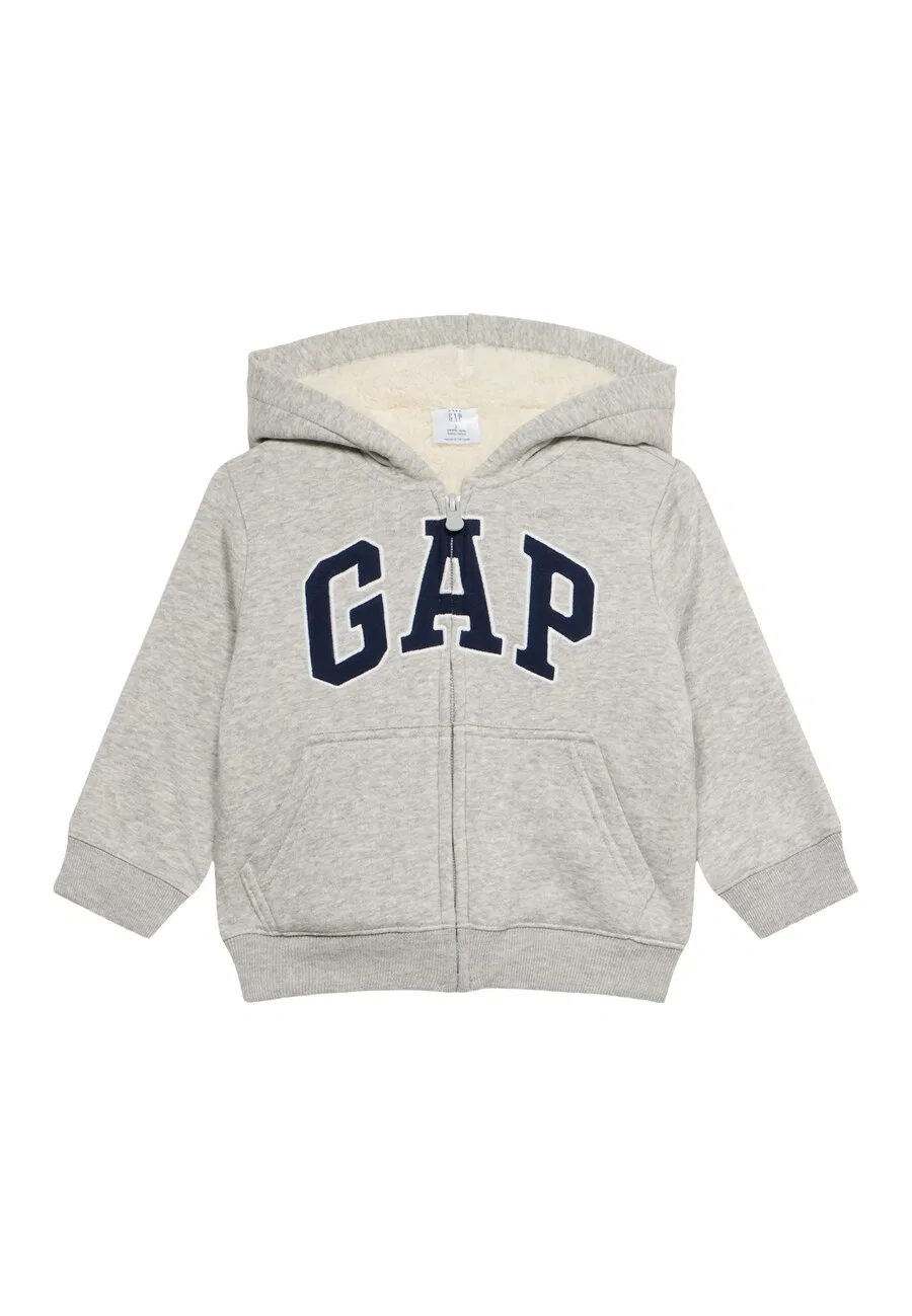 Худи на молнии GAP серого цвета с пятнистым рисунком