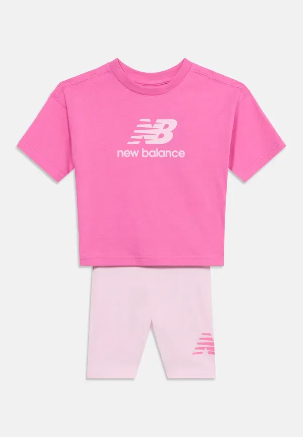 Спортивный комплект из топа и шорт с принтом Cycle short set junior New Balance, Pink, розовый — фото 3