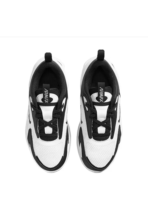 Детские кроссовки для девочек текстильные Air max bolt laceless kids sneakers Nike, Black White — фото 3