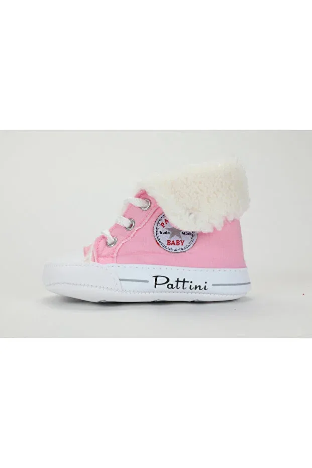 Детские пинетки для новорожденных без каблука Newborn First Step Home Booties Baby Pattini, Pink — фото 3