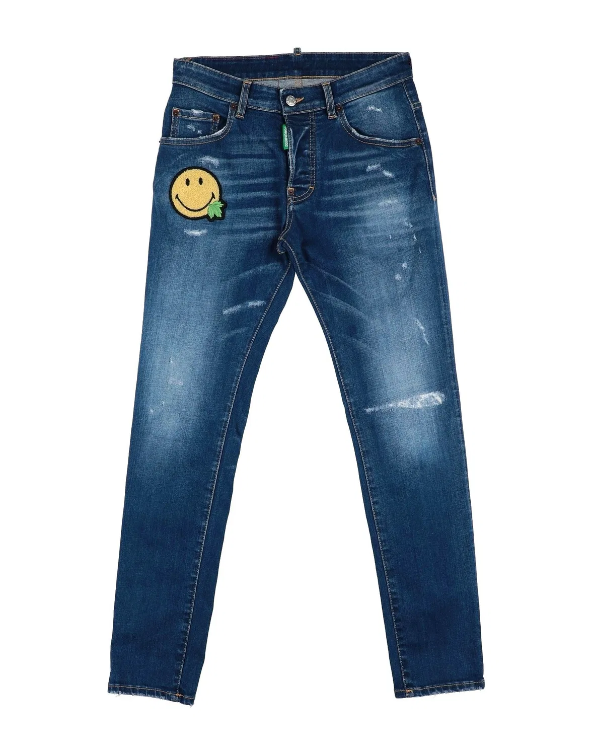 Детские джинсы для мальчиков скинни Dsquared2 X Smiley, синий