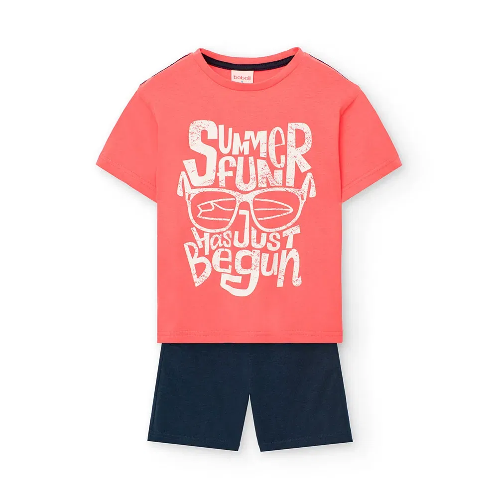 Футболка с коротким рукавом Boboli Knit Set, розовый