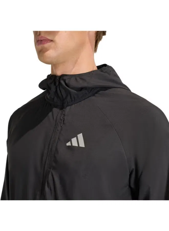 Куртка ветровка с длинным рукавом Adi365 Running Essentials Adidas, черный — фото 3