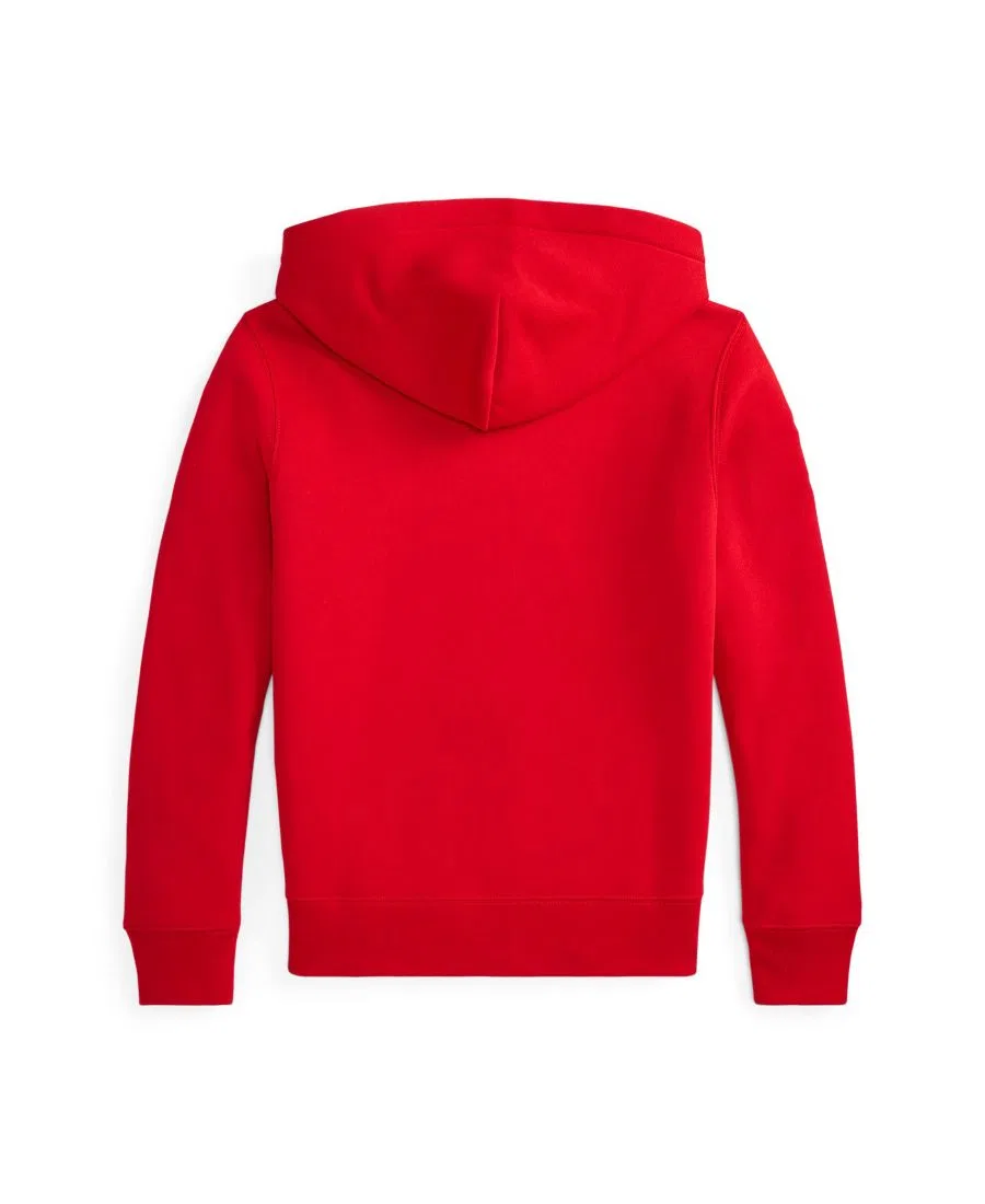 Детский флисовый худи с вышивкой Big Pony Polo Ralph Lauren, Red — фото 2