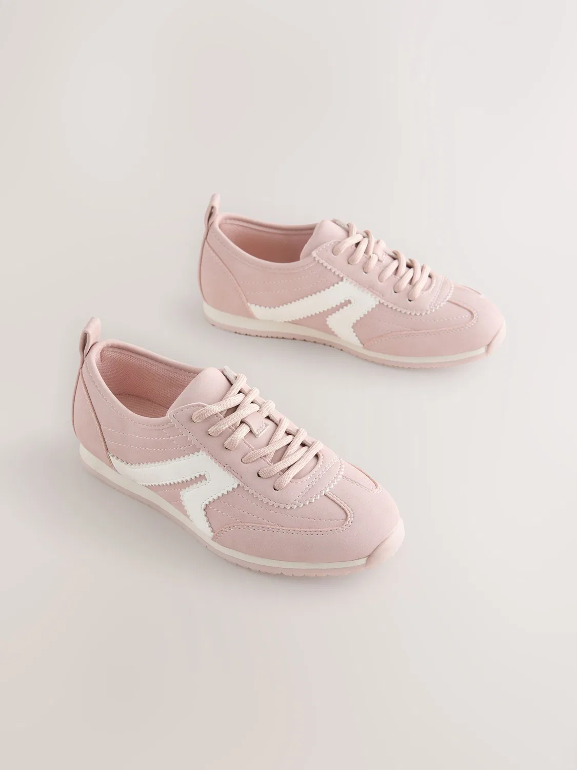 Кроссовки ретро, шнуровка, Pink Lace-up Retro Next, розовый