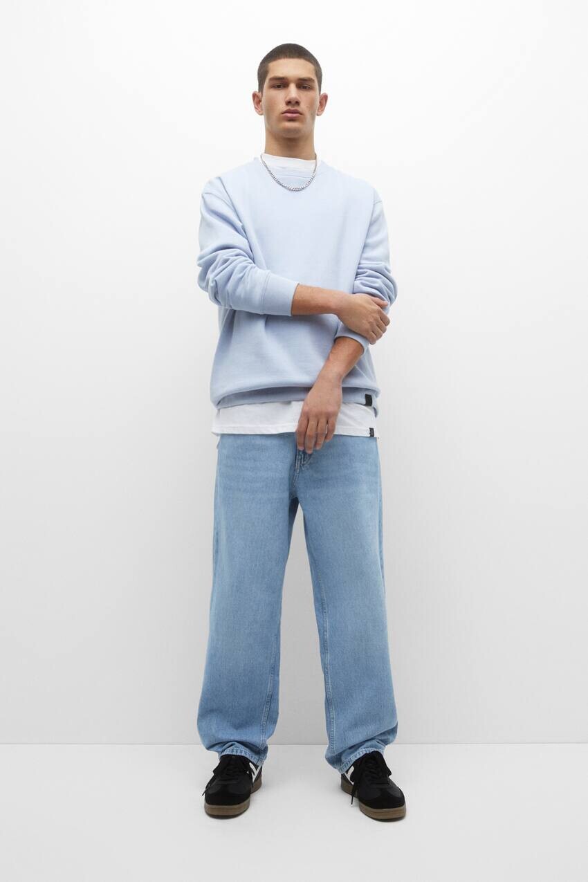 

Джинсы мешковатого кроя Pull&Bear, синий