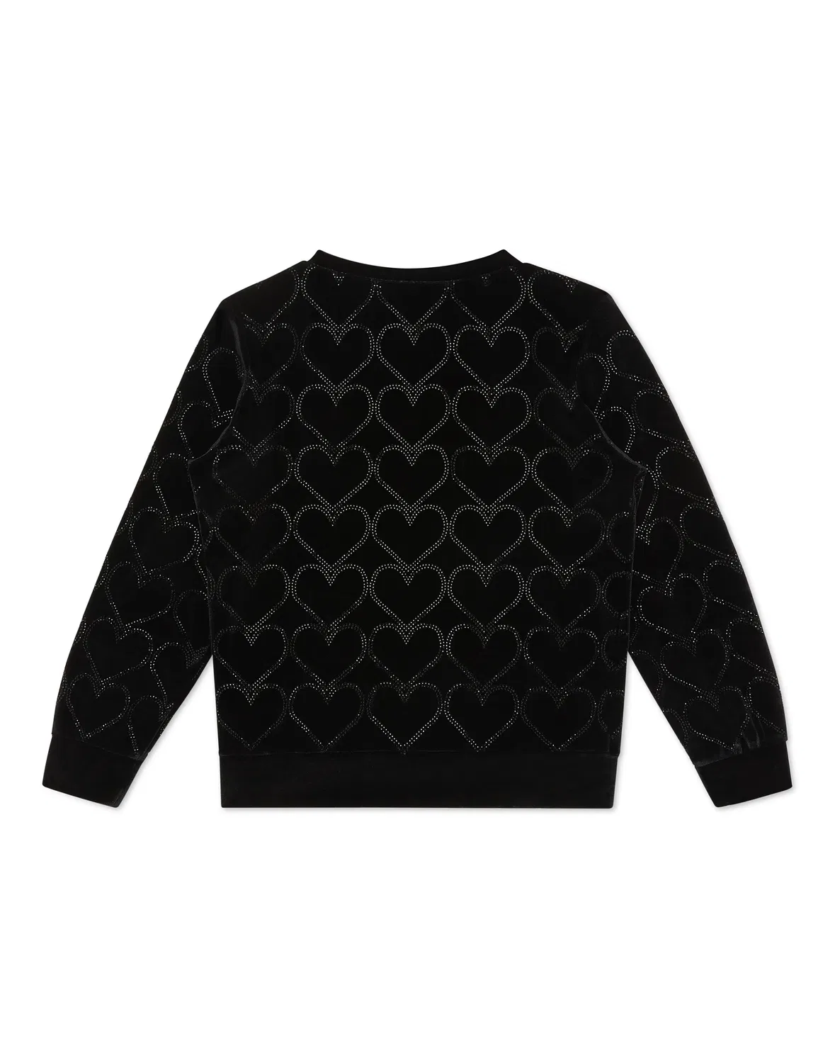 Детский свитшот с длинным рукавом с отделкой Heart PHILIPP PLEIN, черный — фото 3