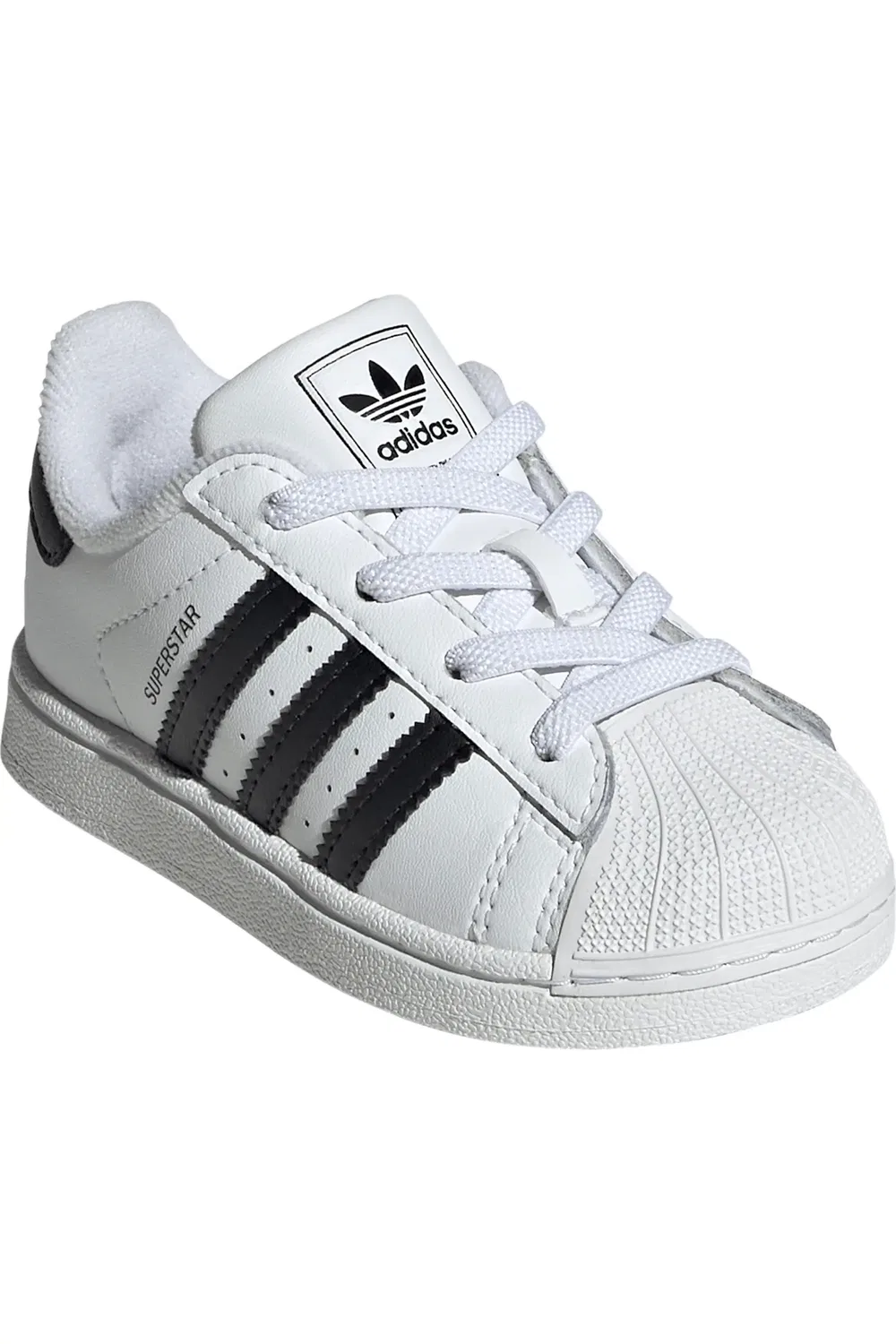 Кроссовки детские с застежкой-липучкой Superstar II adidas, белый/ черный/ белый