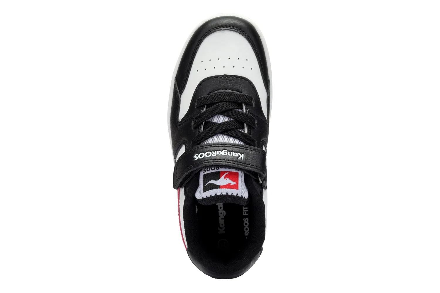 Детские кроссовки с эластичной шнуровкой KangaROOS K-CP Fair Ev, Jet Black Fiery Red — фото 4