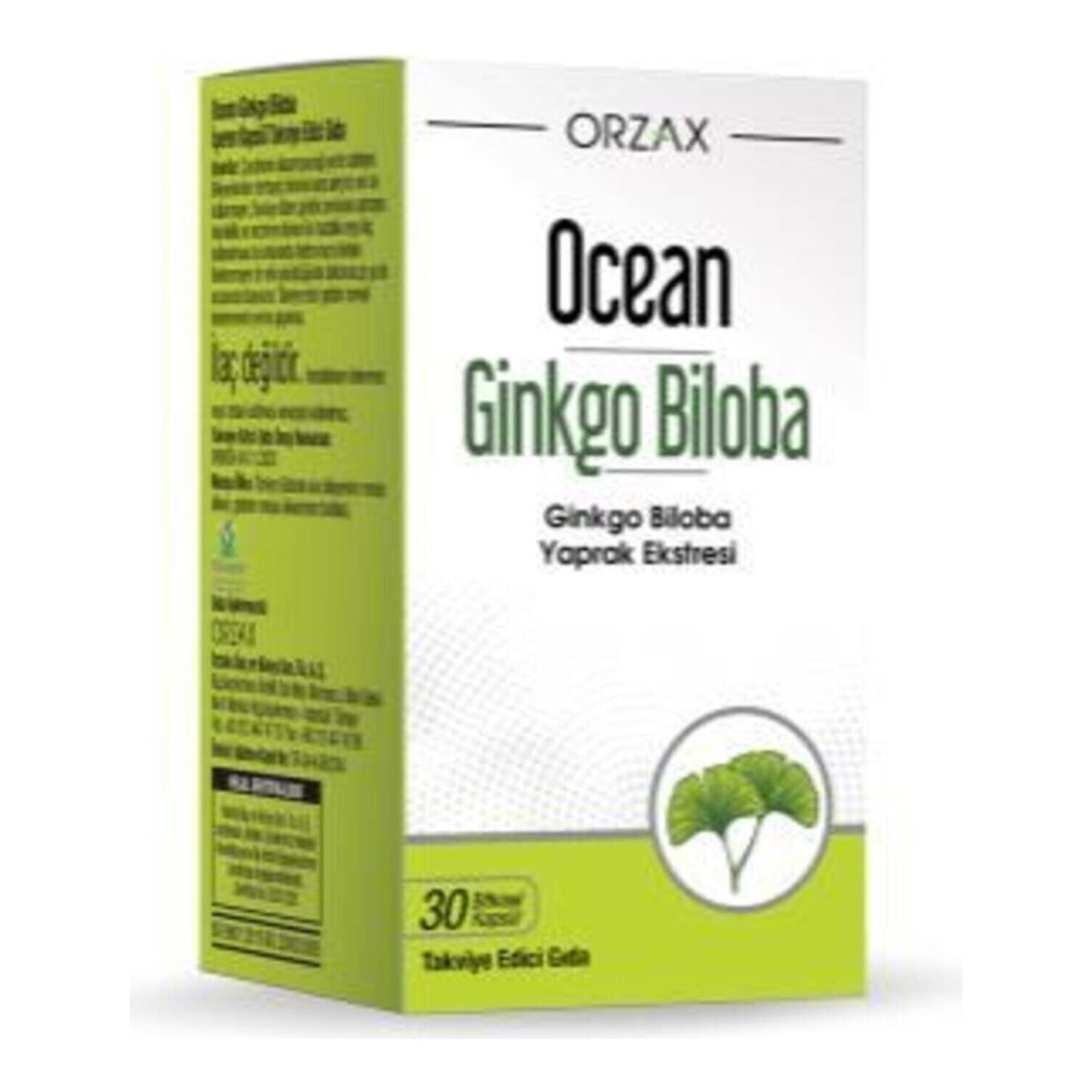 

Добавка Ocean Ginkgo Biloba, 30 капсул