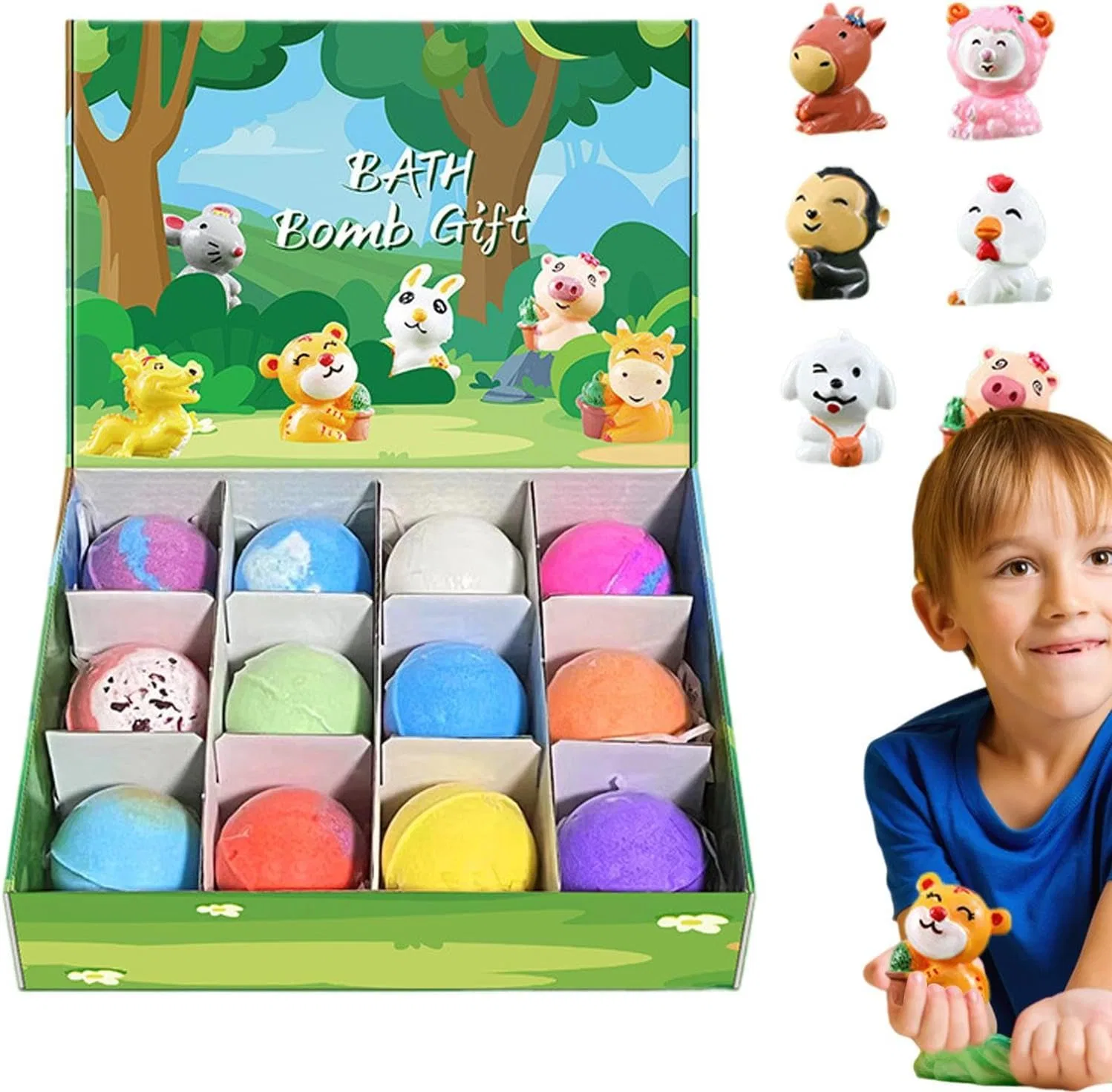 Бомбочка для ванны с фигуркой животного, Generisch, 12 шт, Tier
