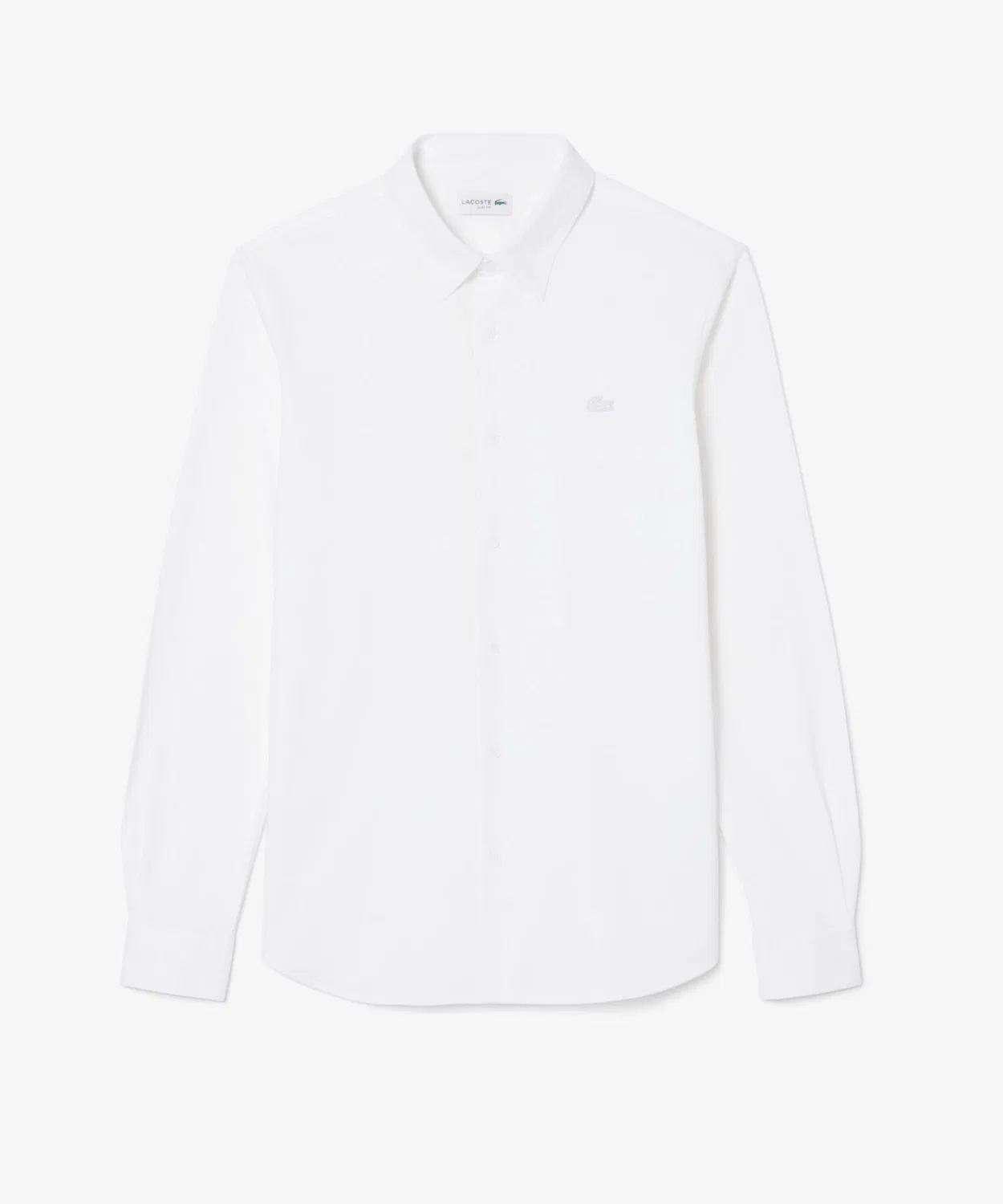 Мужская slim-fit рубашка с длинным рукавом белая LACOSTE, Белый